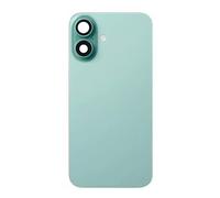 Glass Back Compatible With Phone 16 Teal Plain with Camera Lens No Logo