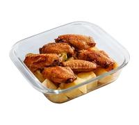 Glass Baking Dish, 8x7x2" Square Heat Resistant Up To 400 °C Glass Oven Bakeware For Air Fryer, Microwave Oven CookingGlass Baking Dishes For