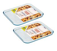 Glass Baking Tray Ovenproof Heat Resistant Scratch Resistant 32x26cm Safe for Dishwasher, Refrigerator, Freezer (2)
