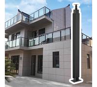 Glass Balcony Railing Post, Stainless Steel Support for Outdoor Indoor Use, Adjustable Square Post for Glass Panel Application