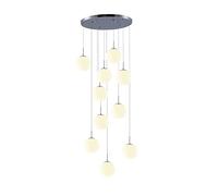 Glass Balls Chandelier Duplex Building Long Pendant Light Minimalist Staircase Large Hanging Lamp for Living Room Villa Hollow Foyer Kitchen Livi