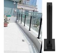 Glass Balustrade Post Handrail Kit for Patio and Veranda, Contemporary Design with Hardware for Fence and Banister Applications