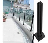 Glass Balustrade Post Handrail Kit for Patio and Veranda, Contemporary Design with Hardware for Fence and Banister Applications