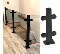 Glass Balustrade Posts, Square Railing Post 60 Inches, Side Mounted Handrail Kit, Durable Panels for Countertop, Ideal for Decks and Stairs