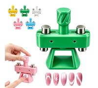 Glass Bead Cat-Eye Nail Magnet Tool, 360° Rotating Gyro-Style Dual Magnet Spinner for Cat Eye Gel Polish, 3D Glass Bead Effects, Beginner Friendly Nail Art for Home & Salon Use