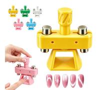 Glass Bead Cat-Eye Nail Magnet Tool, 360° Rotating Gyro-Style Dual Magnet Spinner for Cat Eye Gel Polish, 3D Glass Bead Effects, Beginner Friendly Nail Art for Home & Salon Use