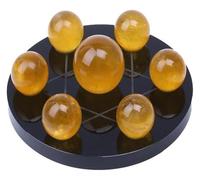Glass bead decoration， Crystal Ball Yellow 12-20cm Width Decoration Fortune Telling Seven-Star Array