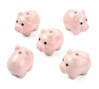Glass Beads Cute Iridescent Sheep Pig Dog for Bracelet DIY Jewelry Making 5Pcs