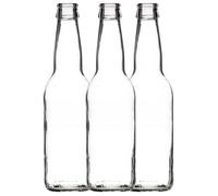 Glass Beer Bottle 330ml | Flint/Clear | Craft Brewing Bottle | Perfect for Homebrewing | Beers | J&B (100)