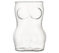 Glass Beer Mug - 3.35x5.51 Inches Sexy Shaped Drinking Glass | Dishwasher & Freezer Safe Water Cup for Beer, Cocktails, Soda - Pub Style Novelty Glassware | Party Mug | Bar Accessory | Fun Gift Idea