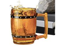 Glass Beer Mug - Rounded Handle Tumbler, Thick Wall Drinking Cup, Multipurpose Liquid Holder | Balanced Weight Shape Comfort Experience Framework, Stylish Transparent Container Utility For Apartment K