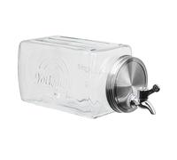 Glass Beverage Dispenser With Tap 3.8L Retro Water Dispenser Cocktail Lemonade
