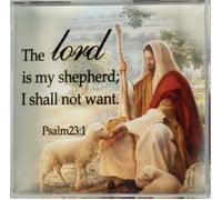 Glass Block Paperweight Jesus the Good Shepherd