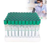 Glass Blood Collection Tubes, 3ml/5ml/10ml Vacuum Tubes with Screw Caps for Laboratory Blood Sample Collection, 100 Pieces