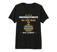 Glass Blowing - Never Underestimate an Old Man - Glassblower Premium T-Shirt