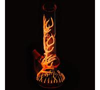 Glass bong, Glow in the dark bong pipe water bongs for smoking bong bowl 14.5mm height 26cm 500g recycling tornado Filter glass water bong Hookahs Oil Rig bongs Send cleaning brush