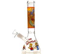 Glass Bong with percolate, Mini Bong with 14.5mm Bong Bowl Height 20cm Weight 400g Glass Pipe for Smoking Bongs "Nicotine Free"