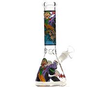 Glass Bong with percolate, Mini Bong with 14.5mm Bong Bowl Height 20cm Weight 400g Glass Pipe for Smoking Bongs "Nicotine Free" (Mini Bongs) (26cm Blue Bong)
