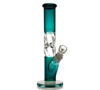 Glass Bong with Spiral Bong Filter, 14.5mm Bongs Bowl 19.5oz Water Bong with smoking pipe Bong Accessories Buckle Hookahs glass rig pipes Cheap (30cm Green big bong)