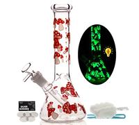 Glass Bong with Tornado percolate,Green Water Bongs with 14.5mm Bong Bowl Height 25cm Weight 400g Glass Pipe for Smoking Hookah Glass Bongs Oil Rig Smoking Pipe Nicotine Free
