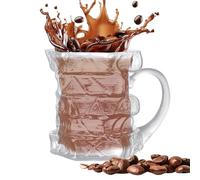 Glass Book Mug | Glass Books Stack Coffee Cup Collection - Exquisite Reading Bookish Items Hot or Cold Brews Holder for Bookworm Writers Teachers Women Men Friends Family