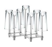 Glass Bottle Drying Bar - Adjustable Drain Level for Sports Bottles | Reusable Bottle Stand with Non-Slip Base for Cups, Insulated Water Bottles, Drinking Glasses, Travel Mugs, K