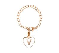 Glass & Bottle Letter Charm Accessories for Cup Name ID Handle Heart Shape Initial Identification Charms Thoughtful for Xmas (V, One Size)