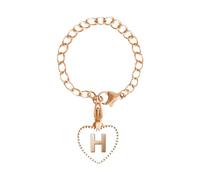 Glass & Bottle Letter Charm Accessories for Cup Name ID Handle Heart Shape Initial Identification Charms Thoughtful for Xmas (H, One Size)