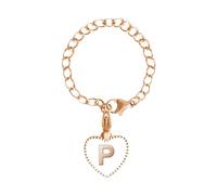 Glass & Bottle Letter Charm Accessories for Cup Name ID Handle Heart Shape Initial Identification Charms Thoughtful for Xmas (P, One Size)