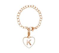 Glass & Bottle Letter Charm Accessories for Cup Name ID Handle Heart Shape Initial Identification Charms Thoughtful for Xmas (K, One Size)