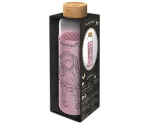 Glass bottle with silicone lid for girls Stor Gorjuss Noir 585 ml