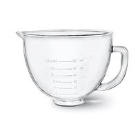 Glass Bowl 5 Quart for KitchenAid Stand Mixer,with Measurement Markings,Allows Placing it in The Microwave and Refrigerator