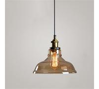 Glass Bowl Pendant Light Ceiling Lighting Chandelier Lighting Fixture Shade Smoked Antique Iron Art Retro V-intage Victoria Hanging Lights,Pendant Ceiling Light