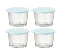 Glass Bowl With Lid - 4 Pieces Stackable Reusable Food Mixing Cups, Meal Prep And Leftovers Keeper, Glass Storage Bowl Set | Bowls For Snack Overnight Baking Cooking Pantry Fridge Freezer