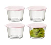 Glass Bowl With Lid | Airtight Stackable Reusable Jars | Glass Mixing Storage Bowls - for Meal Prep Snack Overnight Baking Cooking Pantry Fridge Freezer Lunch Salad Soup Yogurt Fruit