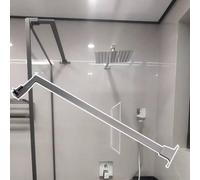 Glass Brace Stabilizer Bar for Home/ Residence/ Hotel Shower, Shower Door Support Bar for Within 2in Thickness, Adjustable Glass Fixed Support Arm(1 pc,L 70cm (27.5in))