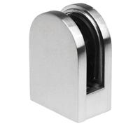 Glass Bracket / Clamp for Stair Handrails - 8mm or 10mm Toughened Glass - Chrome, Black, Brushed Nickel or Brushed Brass (Brushed Nickel, 10mm)