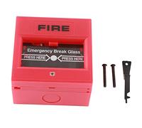 Glass Break Alarm Button Manual Reset | Fireproof Red for Emergency Exit/Security Door | 12V Fire Alarm Switch for Escape System