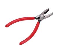 Glass Breaking and Grozing Pliers Multifunctional Flat Nose Teeth Design for Handcraft Colored Glass Mosaic Tiles Fused Materials Cutting Tool for Artists Craftspeople Glassworking