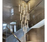 Glass Bubble LED Branch Shaped Chandelier - Duplex Building Large Modern Creative Hotel Living Room Luxury Villa Staircase Decoration Light - Long Chandelier (12-40 Lights) (Size: 12 Heads)