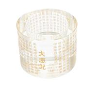 Glass Buddha Temple Candle Holder for Tealight Butter Lamps | Smooth Surface, Windproof Flame Support, Easy to Clean, Compact Tabletop Decor for Meditation Spaces