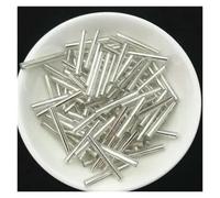 Glass Bugle Beads, Czech Seed Silver Core Glass le Tube Beads 2.5x20mm Multicolor Pack of 48(OneColor)