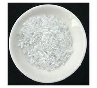 Glass Bugle Beads, Glass Twist le Tube Beads Multicolor 2x6mm Pack of 240 for Jewelry Making DIY(Wit)