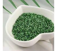 Glass Bugle Tube Beads, Spacer,1000pcs/Pack 1.5mm Silver DIY Seed Transparent 15/0 Seedbeads for Craft Jewelry Garment Accessories(Dark Green)