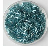 Glass Bugle Tube Beads, Spacer,10g/240pcs Size 2x6mm Twist Bugles Loose Seed Leptospira for Jewelry Making DIY Garment sew Accessories(Light Blue)