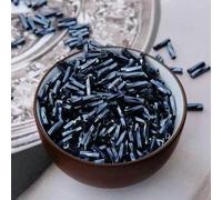 Glass Bugle Tube Beads, Spacer,10g/240pcs Size 2x6mm Twist Bugles Loose Seed Leptospira for Jewelry Making DIY Garment sew Accessories(Navy Blue)