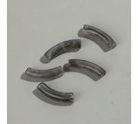 Glass Bugle Tube Beads, Spacer,20pcs Acrylic 8mm Thin Dual Color Resin Bent Pipe Loose Bead for DIY Bracelet Necklace Jewelry Accessories(Grijs)