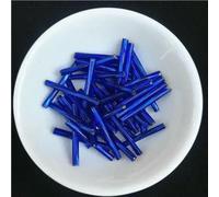 Glass Bugle Tube Beads, Spacer,36Pcs/Lot 2.5mm*25mm Twist Czech Seed Bugles DIY Jewelry Making/Women Garments Sewing Accessories(Dark Blue)