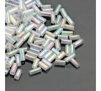 Glass Bugle Tube Beads, Spacer,Multi Color Seed 4.5mm 30g/lot Crystal Round Long for Handmade Making DIY(No.31)