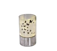 Glass Butterfly Design Tube with LED Lights 15cm